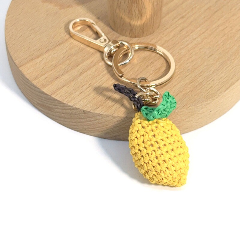 Handmade Raffia Grass Woven Lemon Keychain, Fruit Pendant, Bag Decoration, Car Keychain, Creative Gift Handmade Raffia Grass Woven Lemon Keychain, Fruit Pendant, Bag Decoration, Car Keychain, Creative Gift