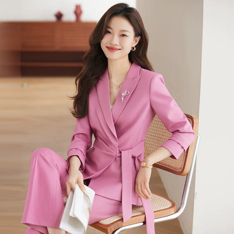 Fuchsia set, elite classic suit jacket, bright catchy style