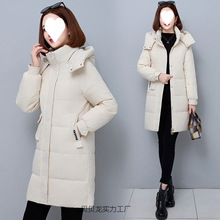 冬季羽绒服女装高级感新款中长款简约白鸭绒休闲宽松加厚女士外套