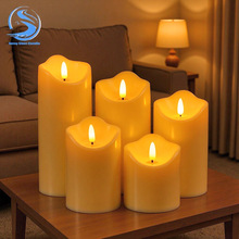 LED电子蜡烛灯 烛光音乐会剧本杀道具氛围灯圣诞节庆仿真蜡烛批发