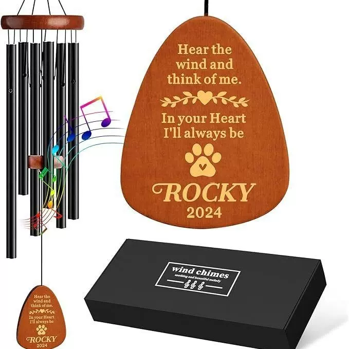 跨境亚马逊风铃高级感音乐风铃管风铃金属许愿风铃空中门口挂饰、