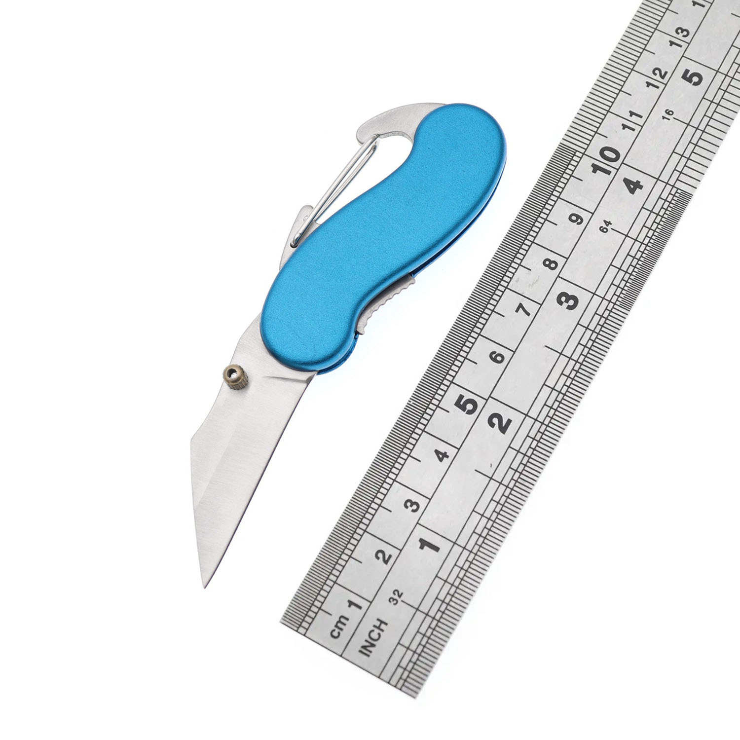 工厂直销铝合金刀柄侧锁礼品锁匙扣饰品迷你水果刀户外便携小刀具