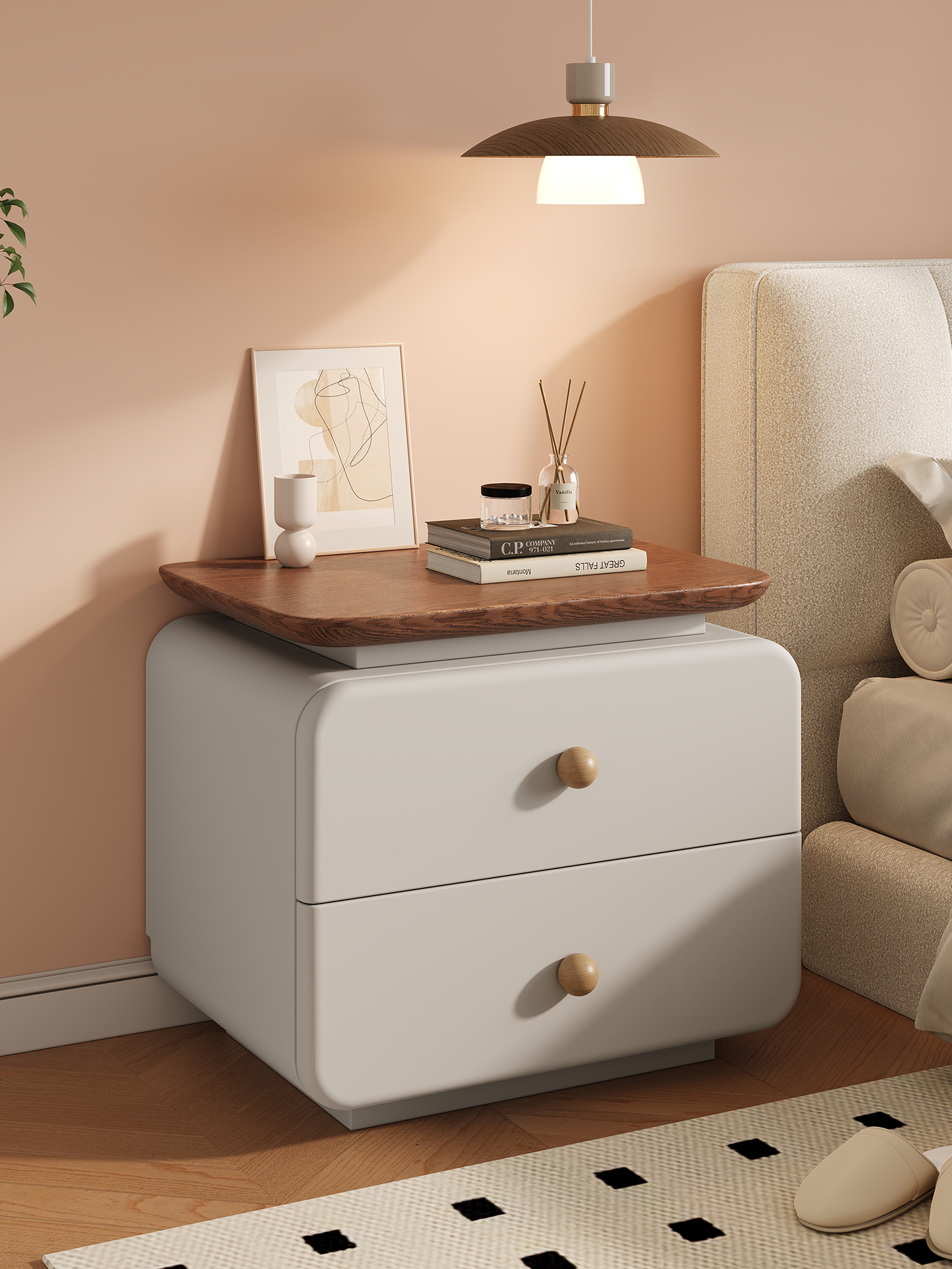 레드월넛+라이트그레이