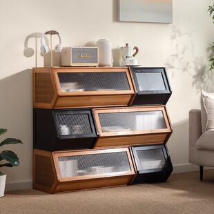 Living Room Integrated Wall Multi-layer Locker Modern Style Sundries Fitting Cabinet Storage Cabinet Stackable Flip Storage Cabinet