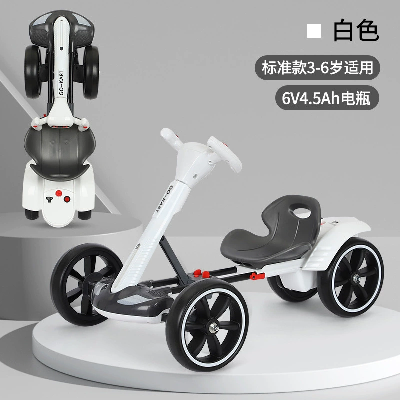 Foldable Electric Kids Kart, 4-Wheel Ride-On, Foldable Seat, Single or Dual Battery & Remote Options