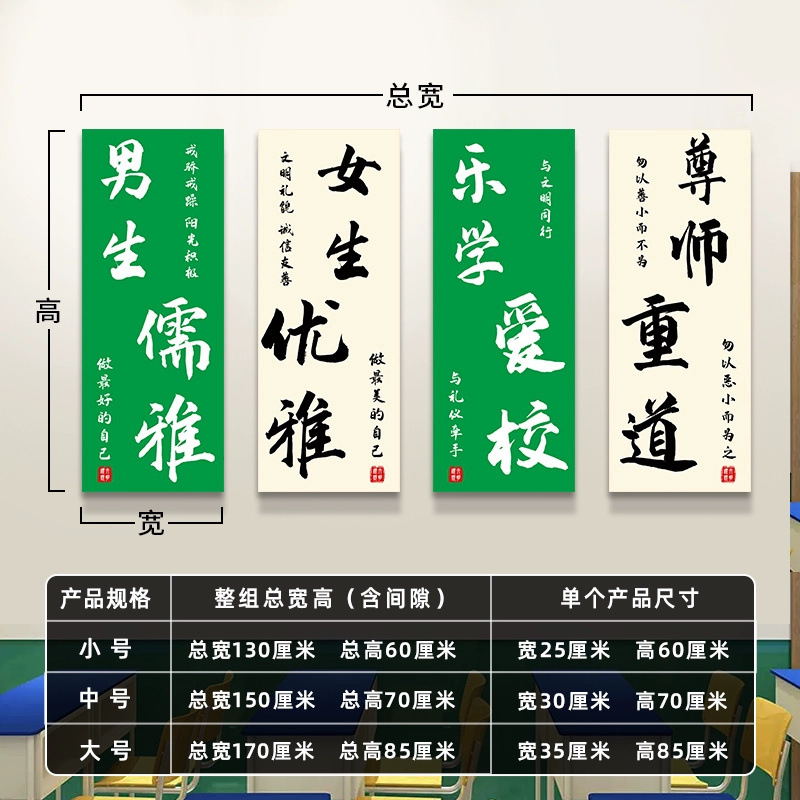 乘风破浪初中考班级文化墙贴学校教室布置高中学生励志标语装饰画|undefined