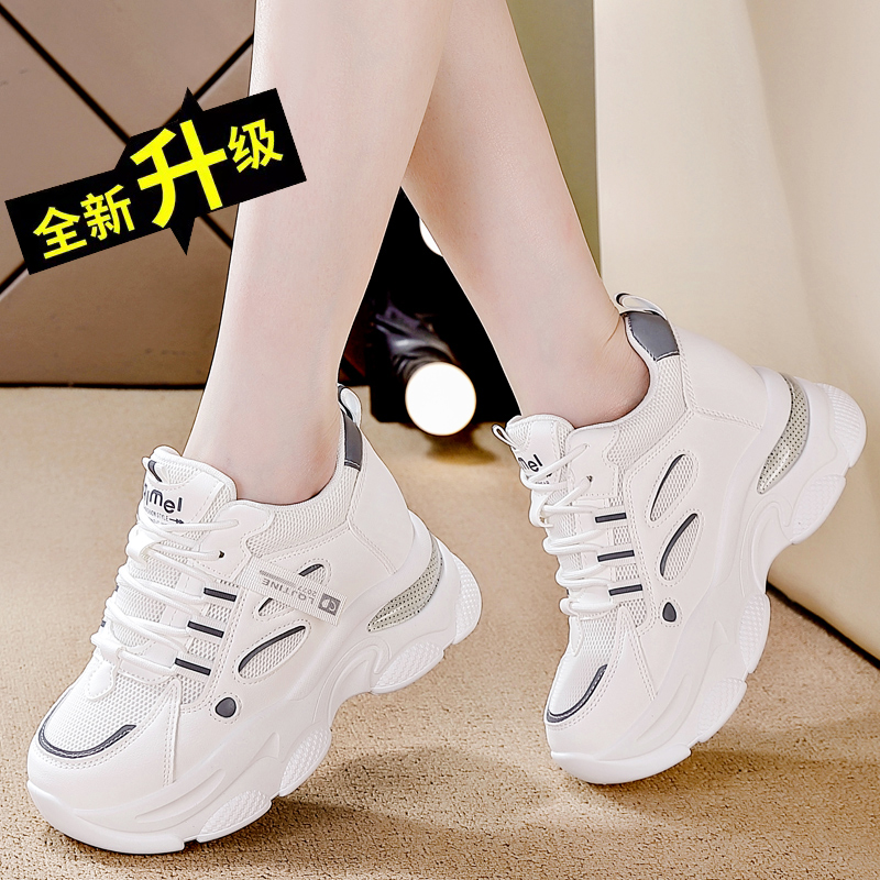 Aumentar la altura dentro de la talla, zapatos de invierno de 2024 para mujeres, zapatos deportivos ligeros para mujeres.