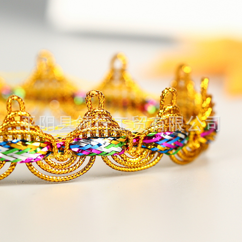 2,3 cm oro plata artesanía encaje gran pagoda artesanía encaje sombrero ropa accesorios encaje joyería