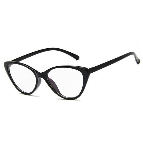 Xiaohongshu Internet celebrity flat mirror cat eye college style frame anti-blue light glasses metal hinge glasses frame for women