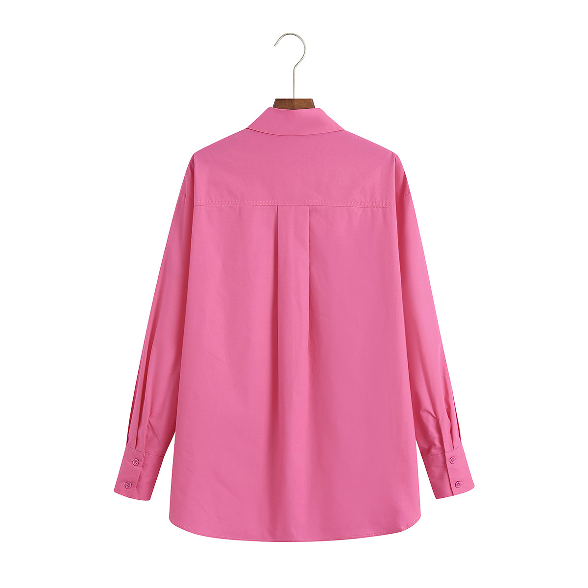 Pink Long-Sleeved Poplin Shirt NSXFL105314