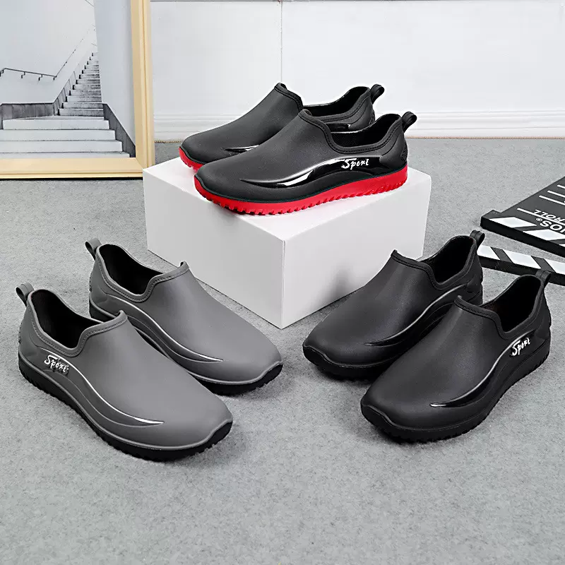 【4656人】男士雨鞋短筒时尚防滑防水厨师工作水靴厚底四季通