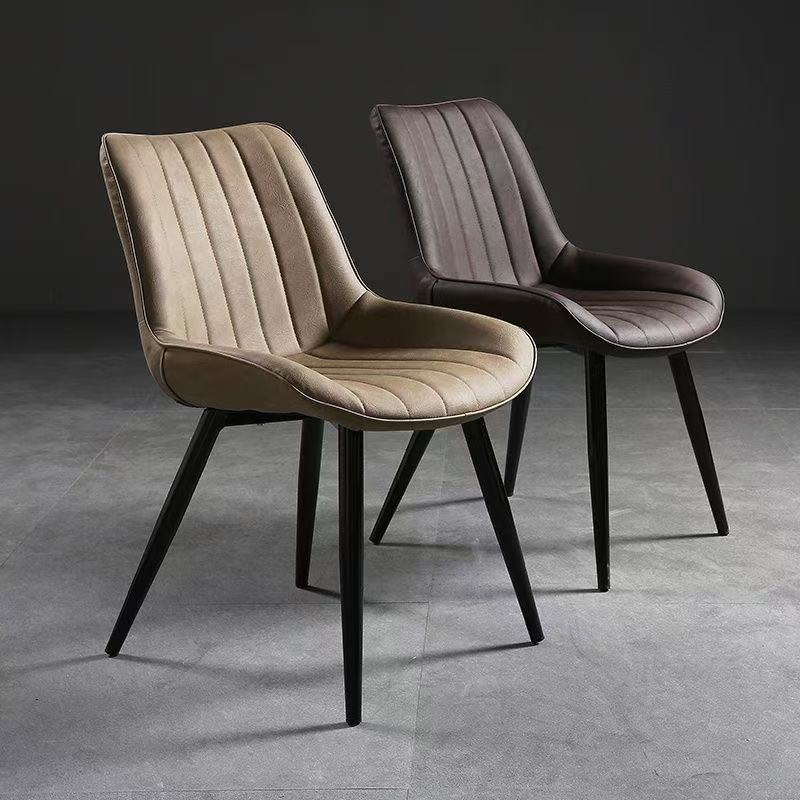 Dining Chair for Home Use, Italian Light Luxury High-End Restaurant Backrest Stool, Simple Modern Dining Table Chair, Nordic Minimalist Soft Leather Chair