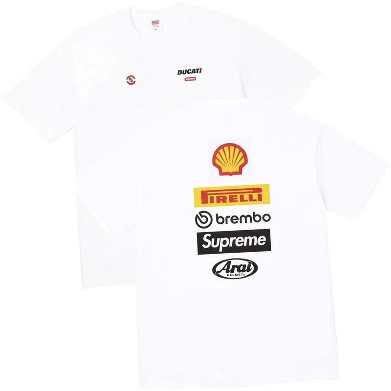 ヨーロッパとアメリカのトレンディなブランド 270 グラム純綿ストリート Sup レタールーズ半袖 Tシャツ男性と女性のクラシックプリントジョイント Tシャツ夏|undefined