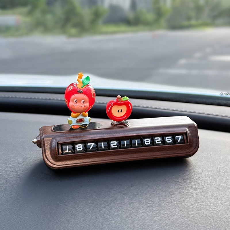 创意星星人停车号码牌挪车电话临时停车车载摆件车上移车电话|undefined
