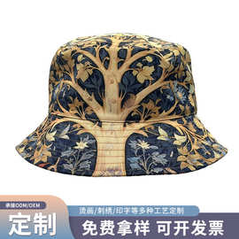 跨境渔夫帽定制logo刺绣团体志愿者防晒帽多色可选印图文厂家定制