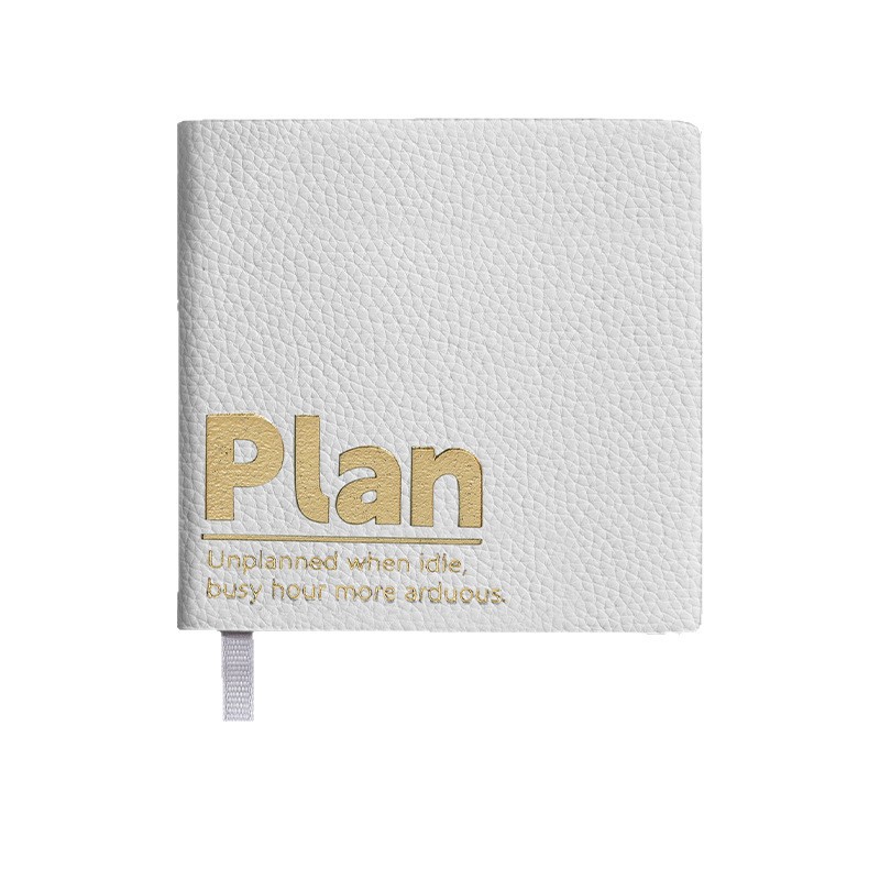 Litchi estampado de cuero suave todolist plan diario A7 pequeño portátil mini libro de bolsillo