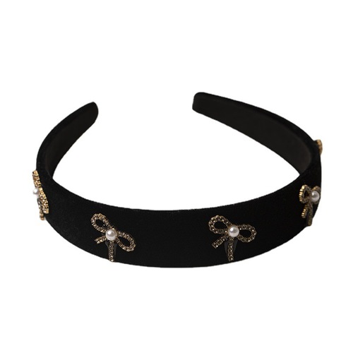  new style small fragrant rhinestone wide-brimmed headband, women's high-end gem hairpin pink headband hair accessories