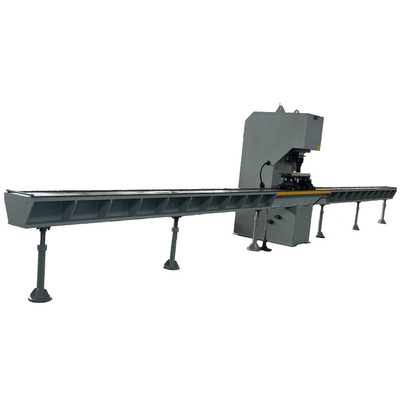 定制C型圆轴 手压点校圆棒矫直机 10米工作台 63T手动精密校直机