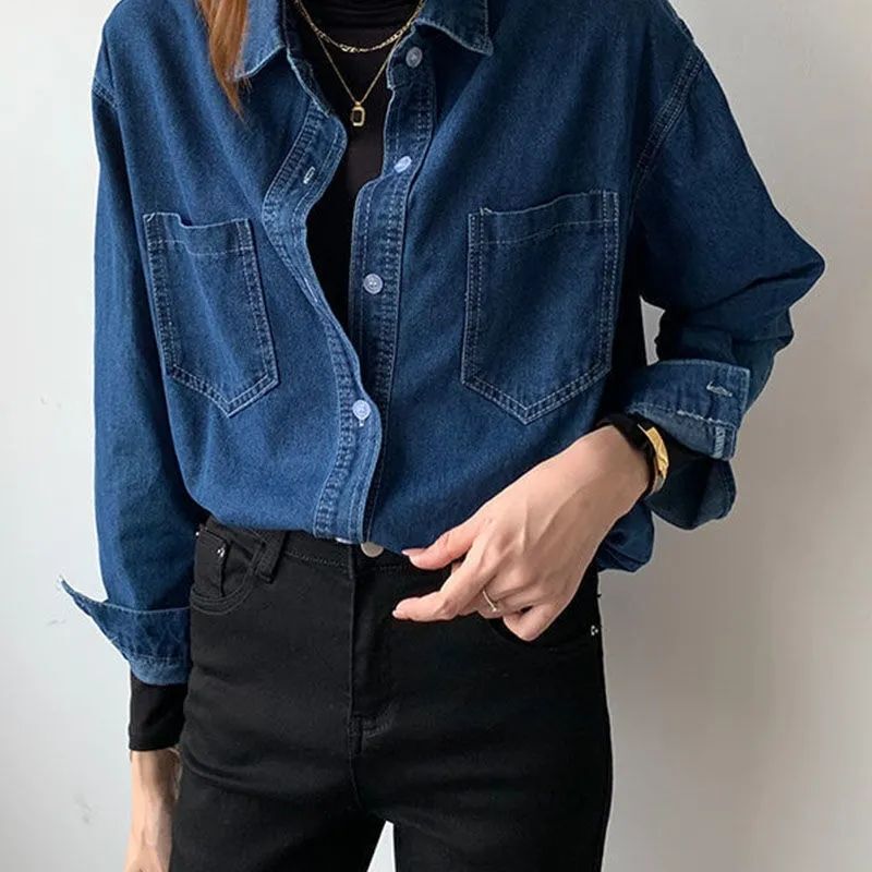 Vintage Denim Jacket for Women 2026 Spring and Autumn Design Niche Style Loose Casual Short Jacket Top
