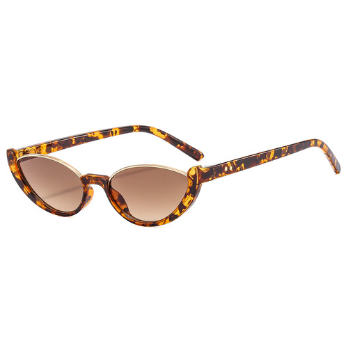 Cross-border new product personalized cat-eye sunglasses for women, European and American fashion, dark sunglasses for men, stylish metal sunglasses, wholesale