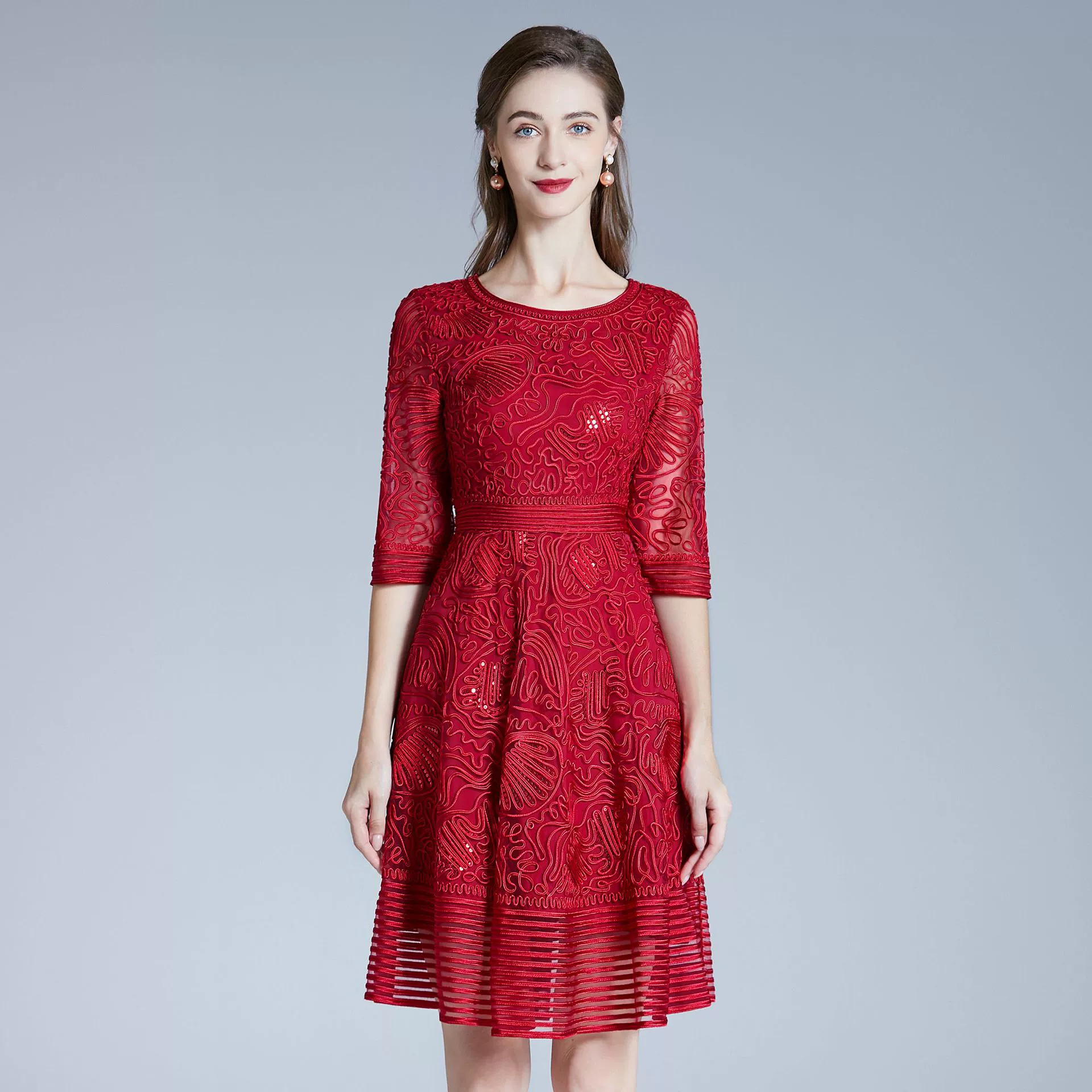 Весна и лето свадебный банкет маленькое платье толстая мать счастливый большой размер среднего возраста и пожилых платье свадебное платье поколение волос