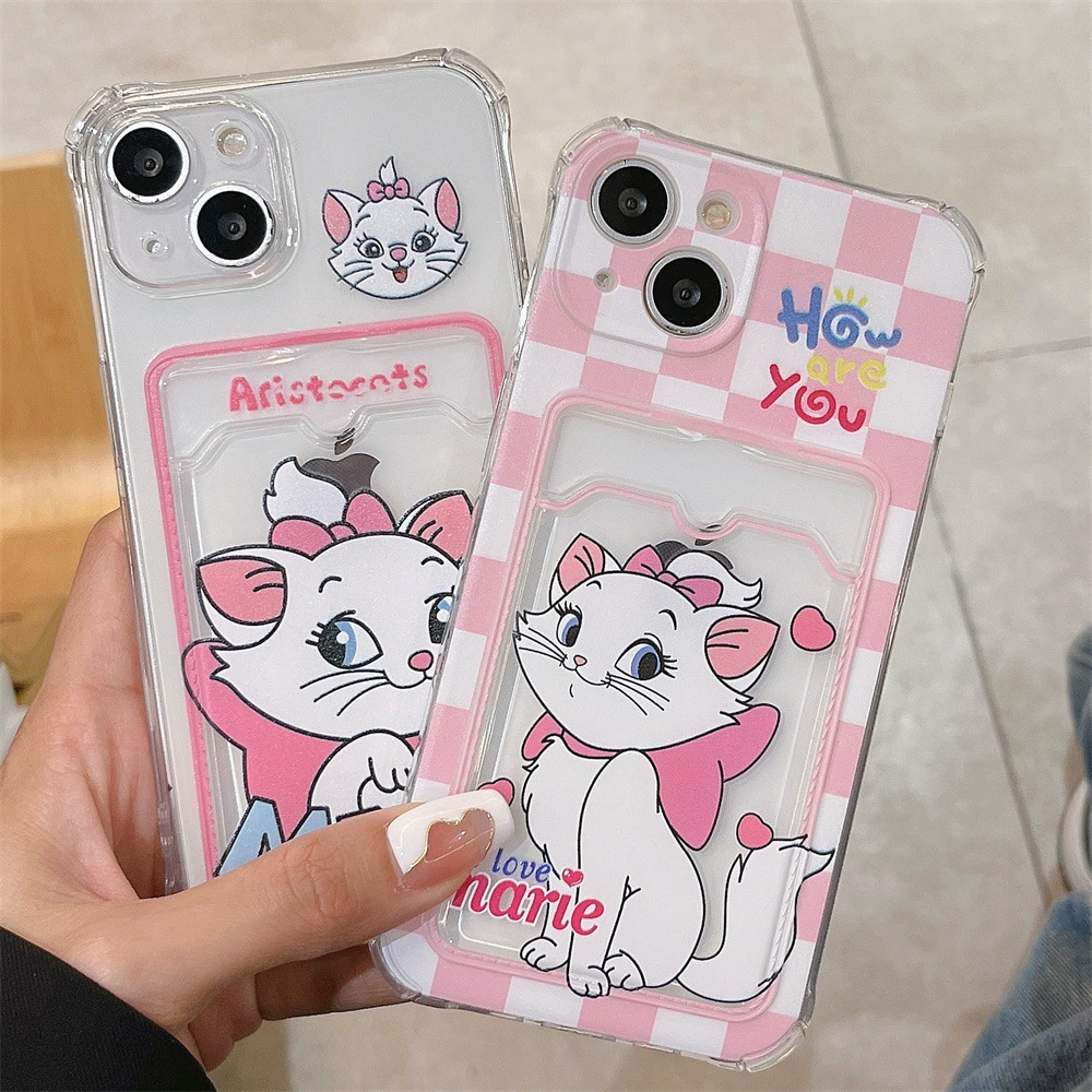 Чехол для Apple iPhone, совместим с iPhone 11–16/Pro/Pro Max, прозрачный с мультяшным дизайном