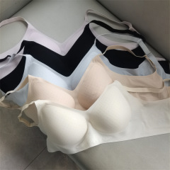 9675女夏季透气网孔薄杯 炒薄无痕 冰丝无钢圈内衣打底吊带文胸