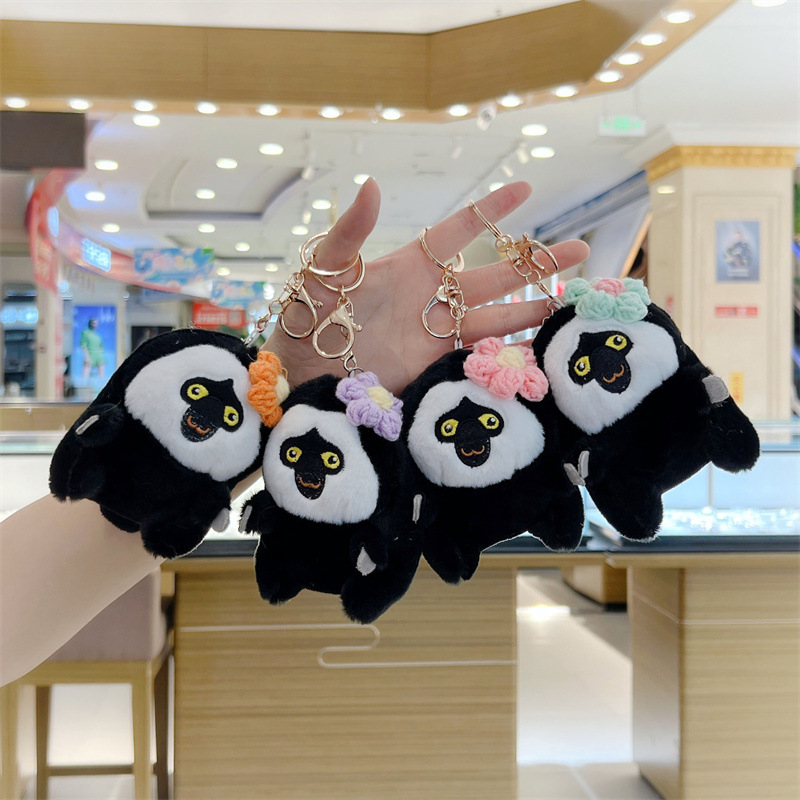 新款白面猴網紅動物園創意公仔掛件鑰匙扣拋灑小禮品抓娃娃機批發