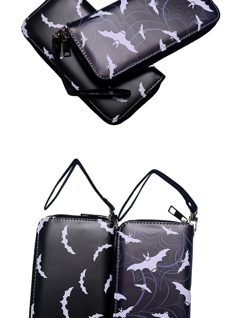 Unisex Bat Skull PVC Zipper Wallets display picture 16