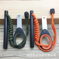 跨境户外打火棒打火石镁棒强钢刮片编绳野营取生火器2025新款厂批