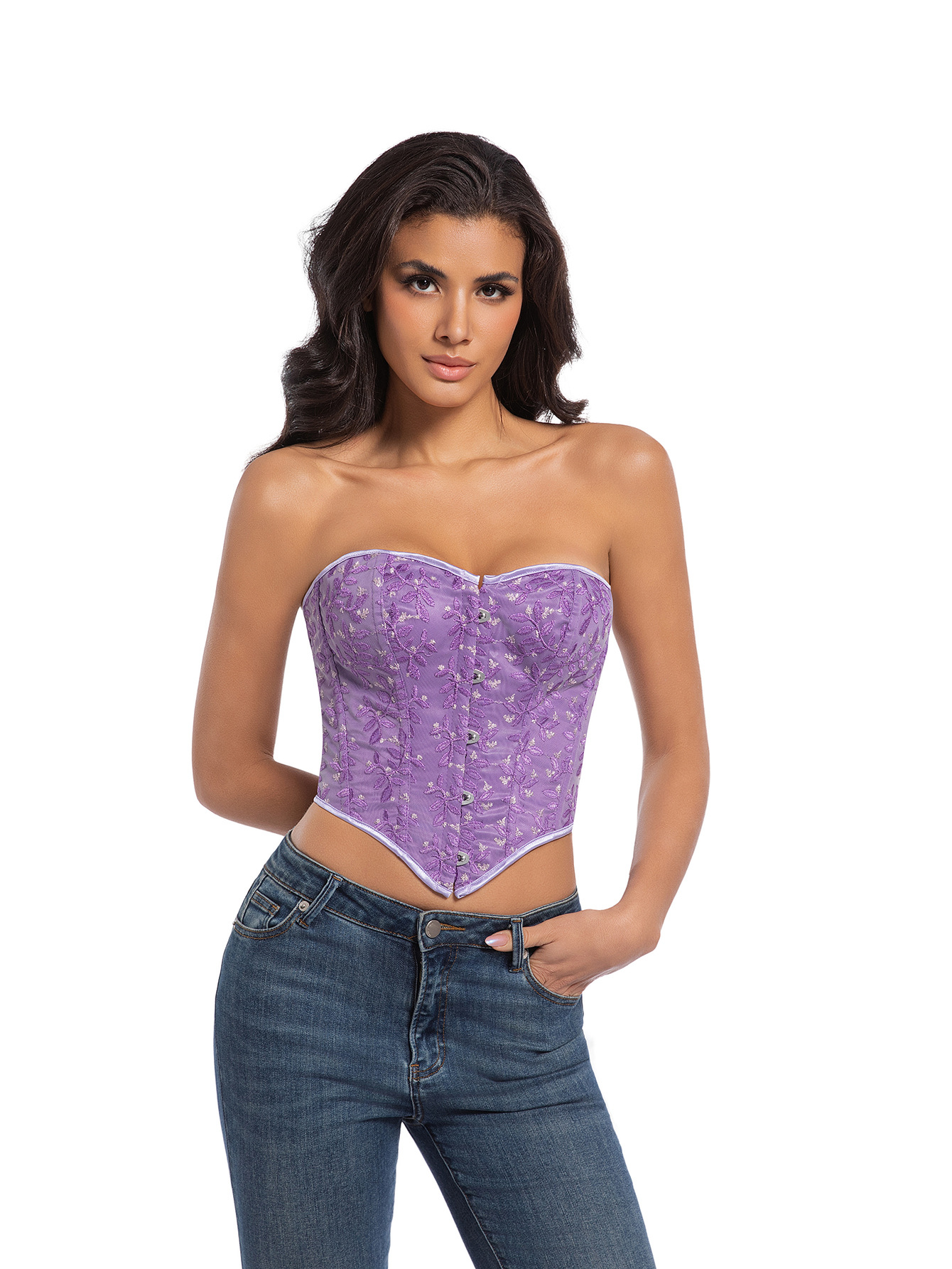 Nuevo caña púrpura pechos hueso de pez plástico ropa Aliexpress Amazon Temu suministro