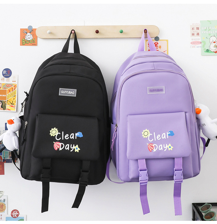 Four-piece Backpack Campus Large-capacity School Bag Wholesale display picture 6
