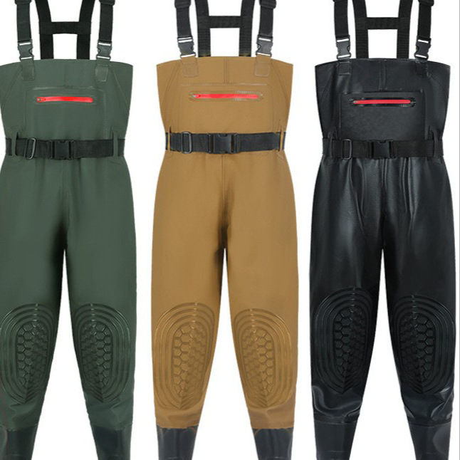 Export model wading pants, half-body waterproof clothing, rain pants, rain boots, wading pants for fishing, men's full-body one-piece water shoes, thickened