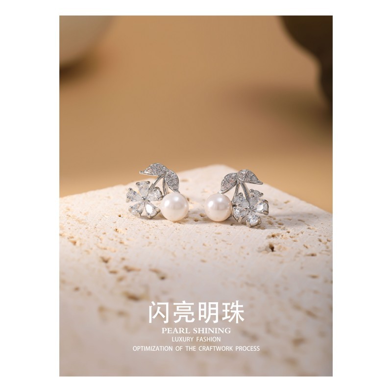 闪亮明珠铜耳饰项饰套装仿珍珠掉色女轻奢高级感跨境批发首饰品|undefined