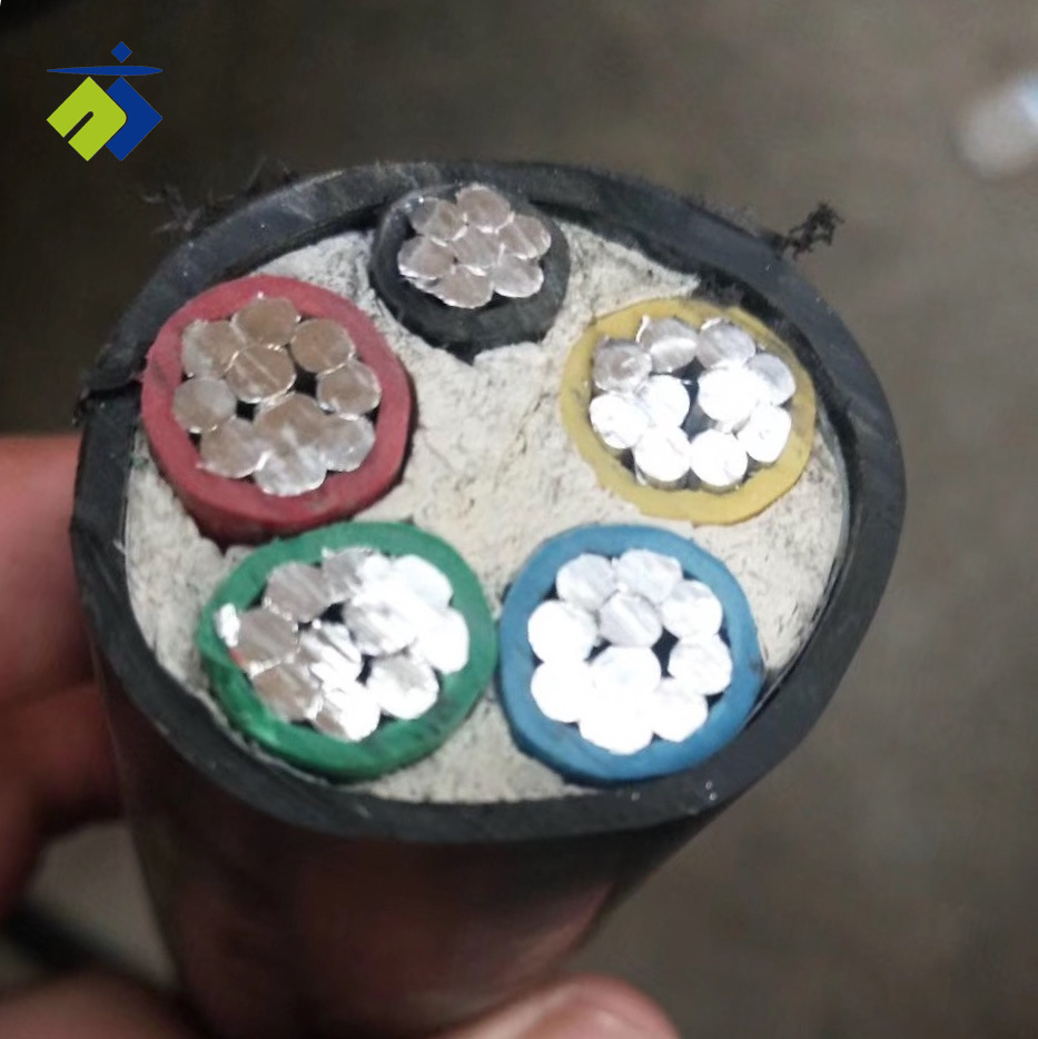 VLV4*50+1*25铝电力电缆硬线四等芯50平方4+1铝芯铠装阻燃五线