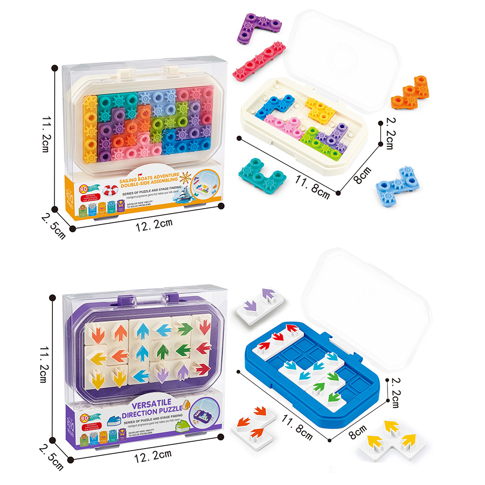 Cross-border New Portable Sailing Adventure Smart Table Game Brain-burning Educational Toys XO Chess Children's Logic