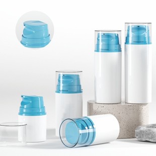 Wholesale White Vacuum Bottle Essence Toner Lotion Bottle Multi-Specification Injection Molded Pp Skin Care Vacuum Dispensing Bottle