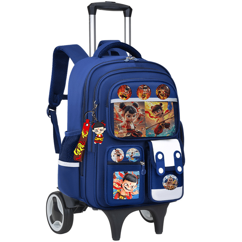 Nueva mochila de tirón para estudiantes de primaria 123,456 grados mochila de niños de gran capacidad mochila de chicas y niños