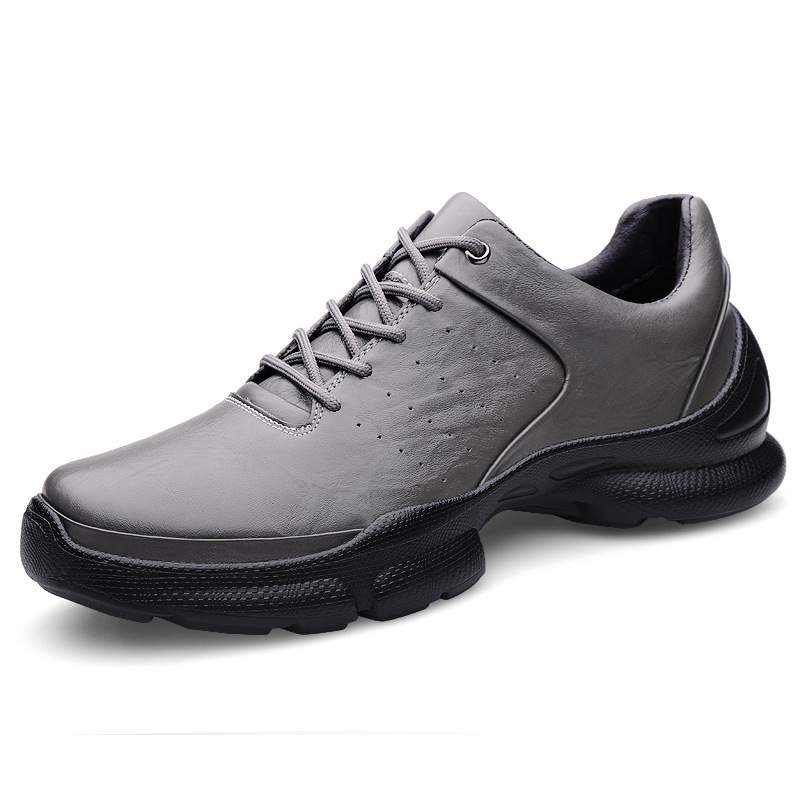 First-Layer Cowhide Outdoor Sports and Casual Shoes, Wear-Resistant, Lightweight, Cushioning Running Shoes, Soft Sole, Non-Slip, Breathable Walking Shoes for Men
