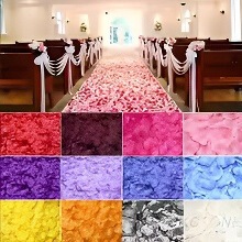 500/1000/3000ps Colorful Artificial Rose Petals Petala Silk