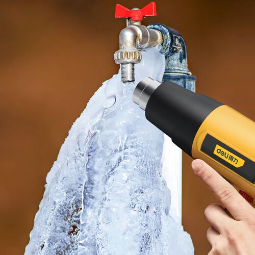 Deli DL5200 hot air barrel electric hair dryer temperature regulating electric baking gun car film 1500W hot air gun