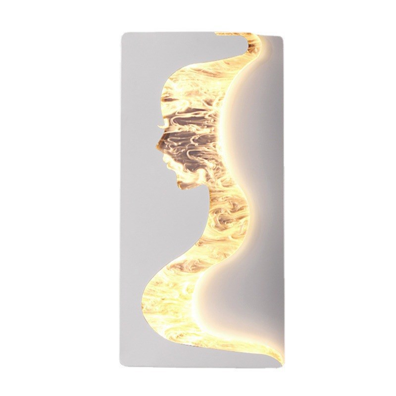 Pasillo de la niña lámpara de pared de lujo de cabeza de cama abstracta lámpara de cabeza de diseño moderno pasillo creativo sala de estar dormitorio