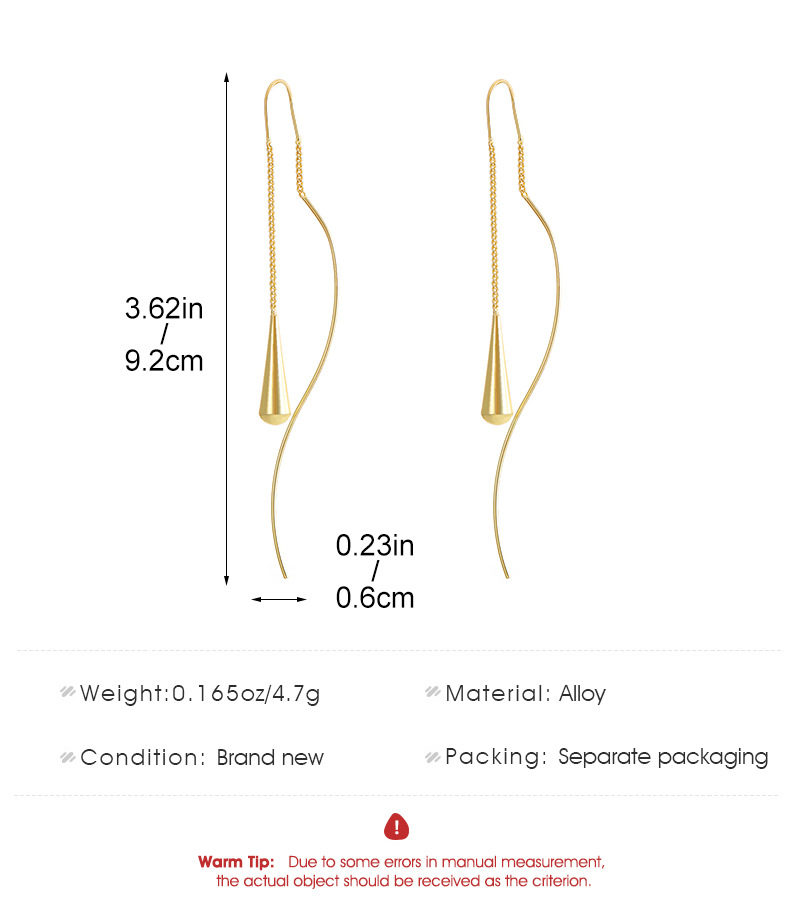 Neuer langer Quasten-Wassertropfen für Haarschmuck für Damen, leichtes Luxus- und Nischendesign, S-förmige Ohrstecker_voghion.com