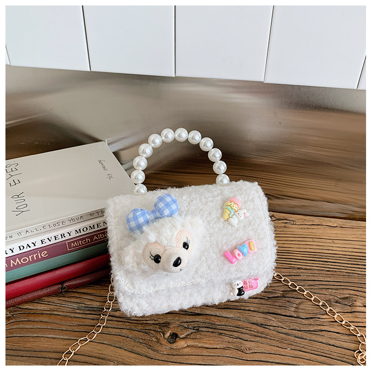 2026 nuevo bolso de niños animado lindos gafas gatito bolso de mano de comercio exterior transfronterizo bolsa de peluche de otoño y invierno