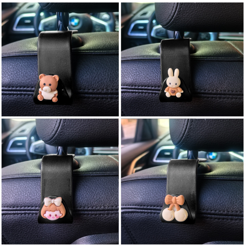 Gancho trasero del automóvil Gancho del respaldo del asiento Gancho multifuncional del automóvil del automóvil Gancho pequeño del automóvil Gancho del asiento de dibujos animados