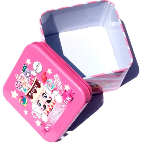 Tin can manufacturer embossed wedding candy square tinplate box packaging can metal packaging tin box
