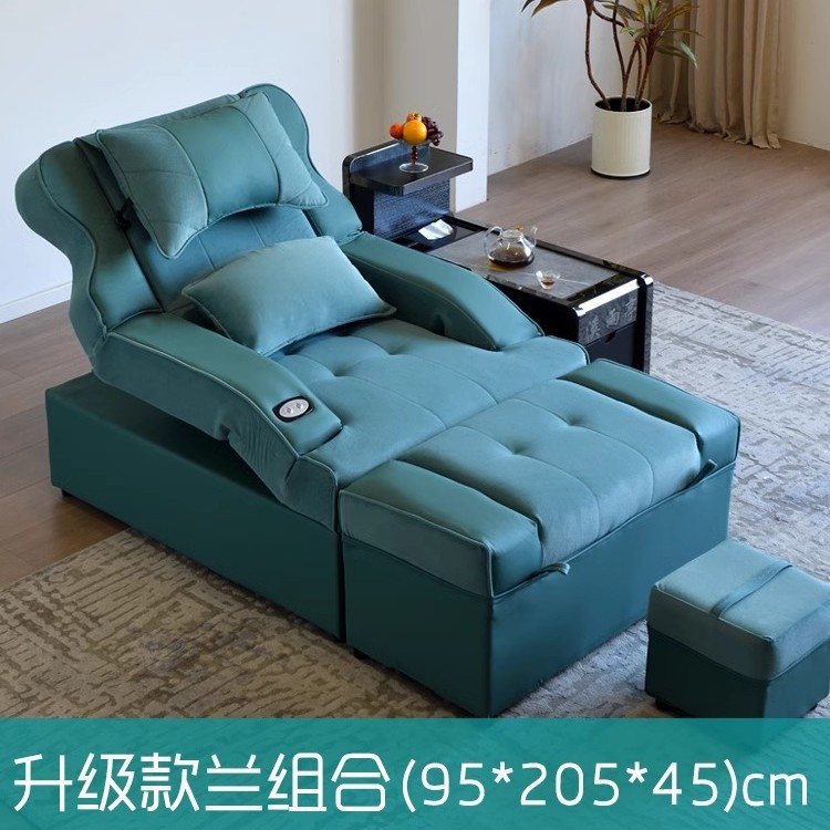 Combinación_Upgrade Memory Cotton _ Technology Tela Riliner Velvet _ Quiet Blue Sofá y mesa de centro