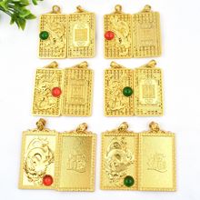 古法保色镶嵌千手观音龙牌关公吊牌方牌项链毛衣链吊坠编绳配件