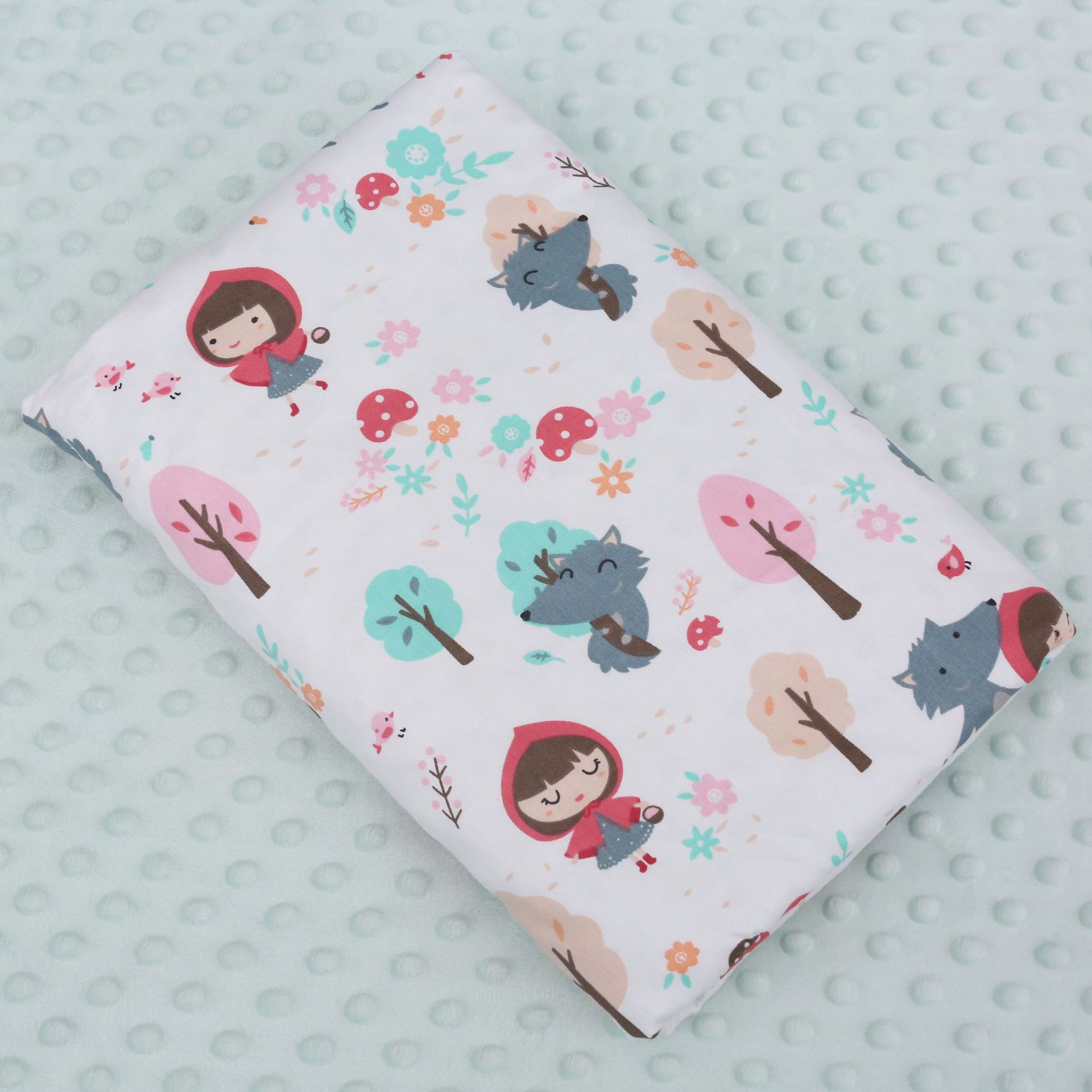 Algodón para niños Four Seasons Beanie manta de felpa calmante ropa de abrigo Beanie manta de primavera y otoño de doble capa cubierta de bebé edredón de felpa corta