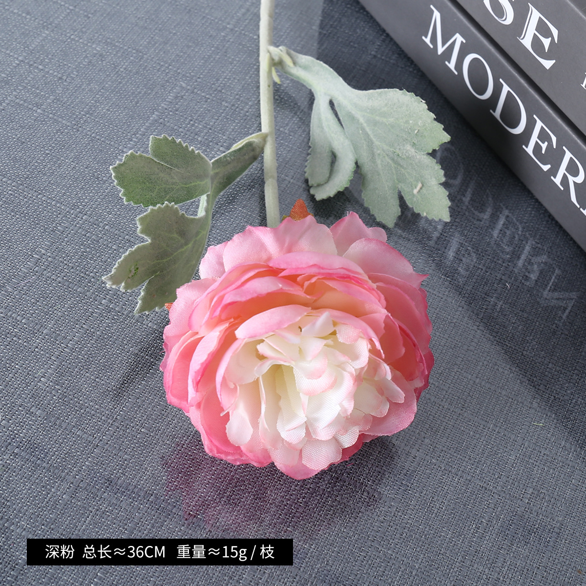 Simulación de una sola cabeza de floquete de loto nuevo producto de flor de loto decoración de bodas flor de seda floquete peonía al por mayor